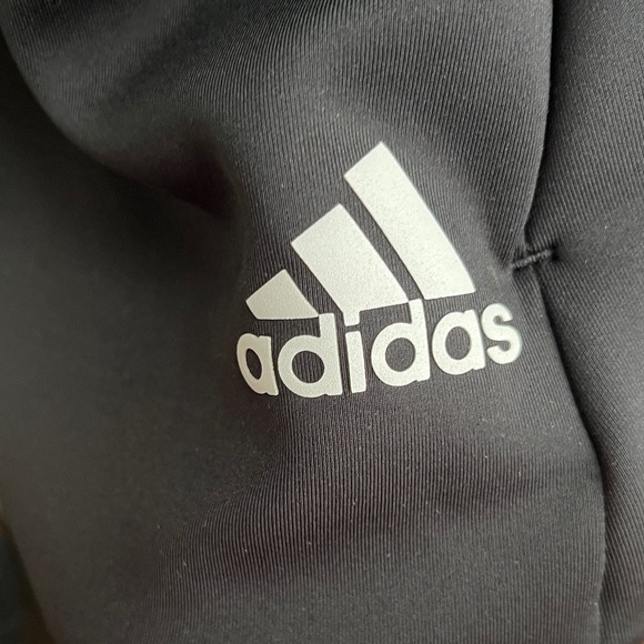 Adidas Black Bomber Jacket with White Trim - Picture 3 of 7
